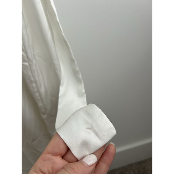 Vintage Y2K Victoria's Secret Satin Long Robe White/ Ivory With Pockets XS/S NWT - Picture 10 of 11